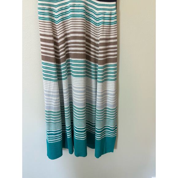 BCBGMaxAzria Striped Silk Blend Knit Dress Small Flutter Sleeve - Picture 3 of 9